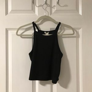 Black high neck tank top